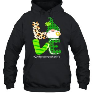 Love St Patrick's Day Shamrock 2Nd Grade Teacher Life Gnome shirt 5