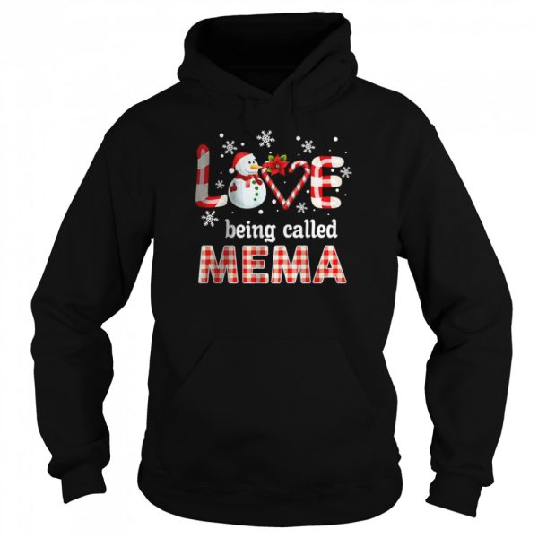 Love being called Mema Snowman Christmas T-Shirt