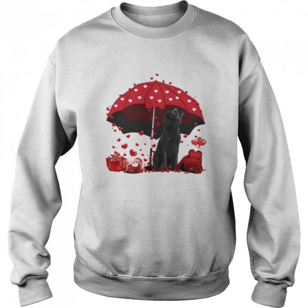 Loving Red Umbrella Black Labrador Christmas Sweater Shirt