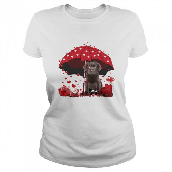 Loving Red Umbrella Chocolate Labrador Christmas Sweater Shirt