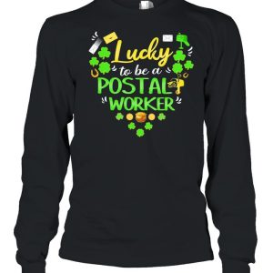 Lucky To Be A Postal Worker Patricks Day shirt 3