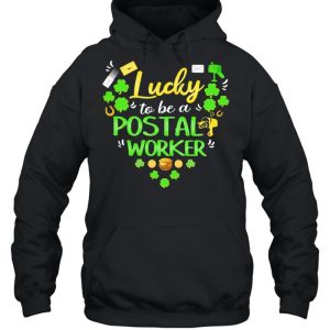 Lucky To Be A Postal Worker Patricks Day shirt 5