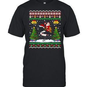 Magpie Ugly Santa Riding Magpie Christmas Sweater T-shirt