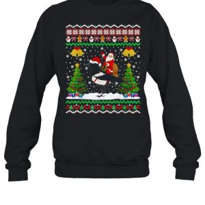 Magpie Ugly Santa Riding Magpie Christmas Sweater T shirt 4