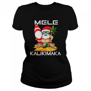 Mele Kalikimaka Christmas in July Santa Hawaiian Surfing Shirt