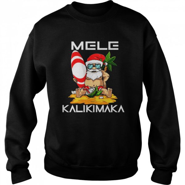 Mele Kalikimaka Christmas in July Santa Hawaiian Surfing Shirt