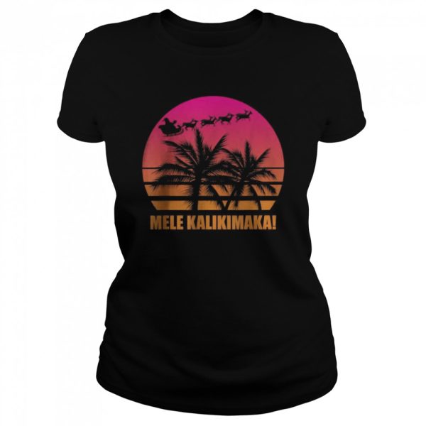 Mele Kalikimaka Retro Hawaiian Christmas Family Vacation T-Shirt