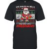 Mens Santa Claus Ugly Christmas Pregnancy Announcement shirt