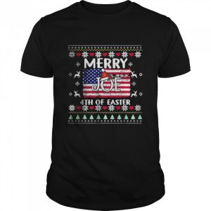 Merry 4th Of Easter U.S Flag Mr Santa President Xmas Shirt
