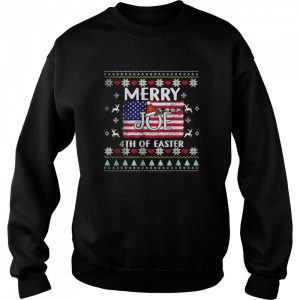 Merry 4th Of Easter US Flag Mr Santa President Xmas Shirt 4