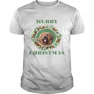 Merry Christmas Briard T shirt 1