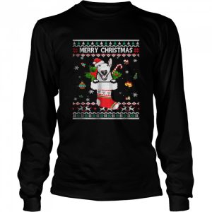 Merry Christmas Bull Terrier In Sock Dog Ugly Xmas T Shirt 3
