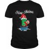 Merry Christmas Cute Cactus Santa Hat Candy Cane Xmas Shirt