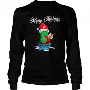 Merry Christmas Cute Cactus Santa Hat Candy Cane Xmas Shirt 3