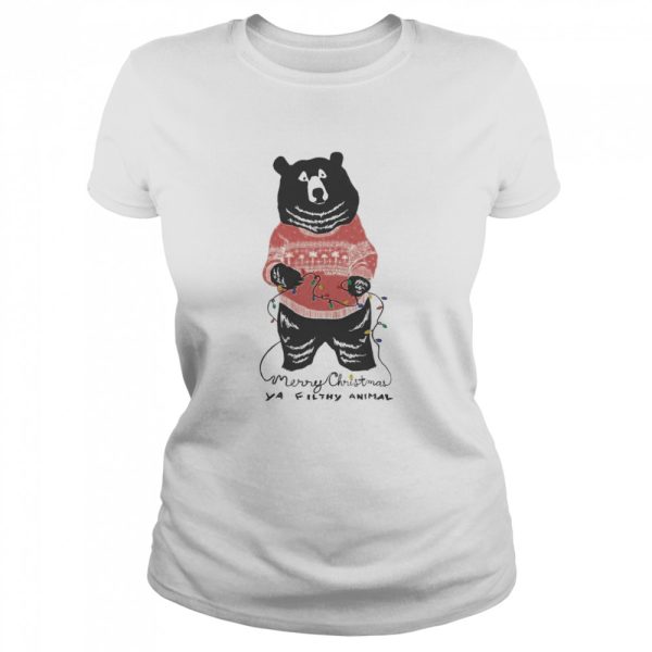 Merry Christmas Filthy Animal Black Bear Shirt