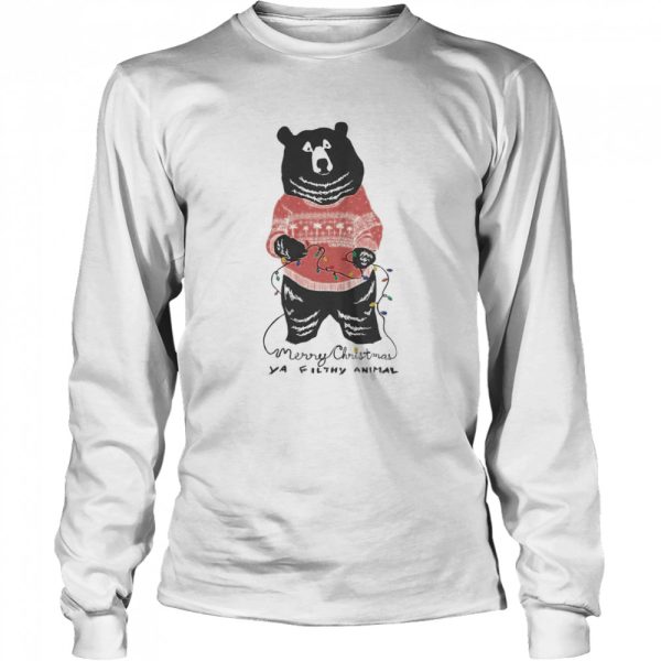 Merry Christmas Filthy Animal Black Bear Shirt