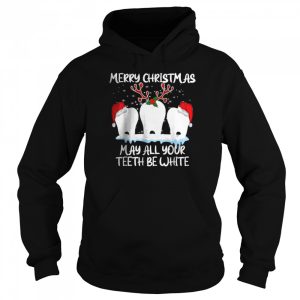 Merry Christmas May All Your Teeth Be White Dental Crew Fun T Shirt 5