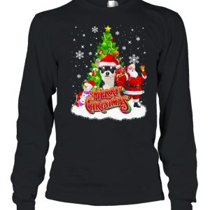 Merry Christmas Santa Claus Black Chihuahua Sweater Shirt 3
