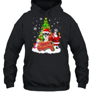 Merry Christmas Santa Claus Black Chihuahua Sweater Shirt 5