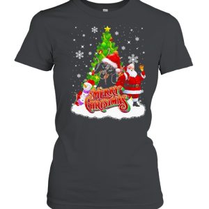 Merry Christmas Santa Claus Black Dachshund Sweater Shirt