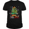 Merry Christmas Santa Reindeer ELF Garbage Truck Xmas Tree Sweater Shirt