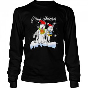 Merry Christmas Santa Siberian Husky Dog Christmas Tshirt 3