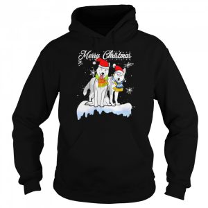 Merry Christmas Santa Siberian Husky Dog Christmas Tshirt 5