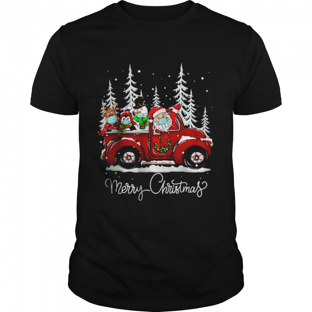Merry Christmas Tree Buffalo Plaid Red Truck T-Shirt Merry Christmas Tree Buffalo Plaid Red Truck T-Shirt