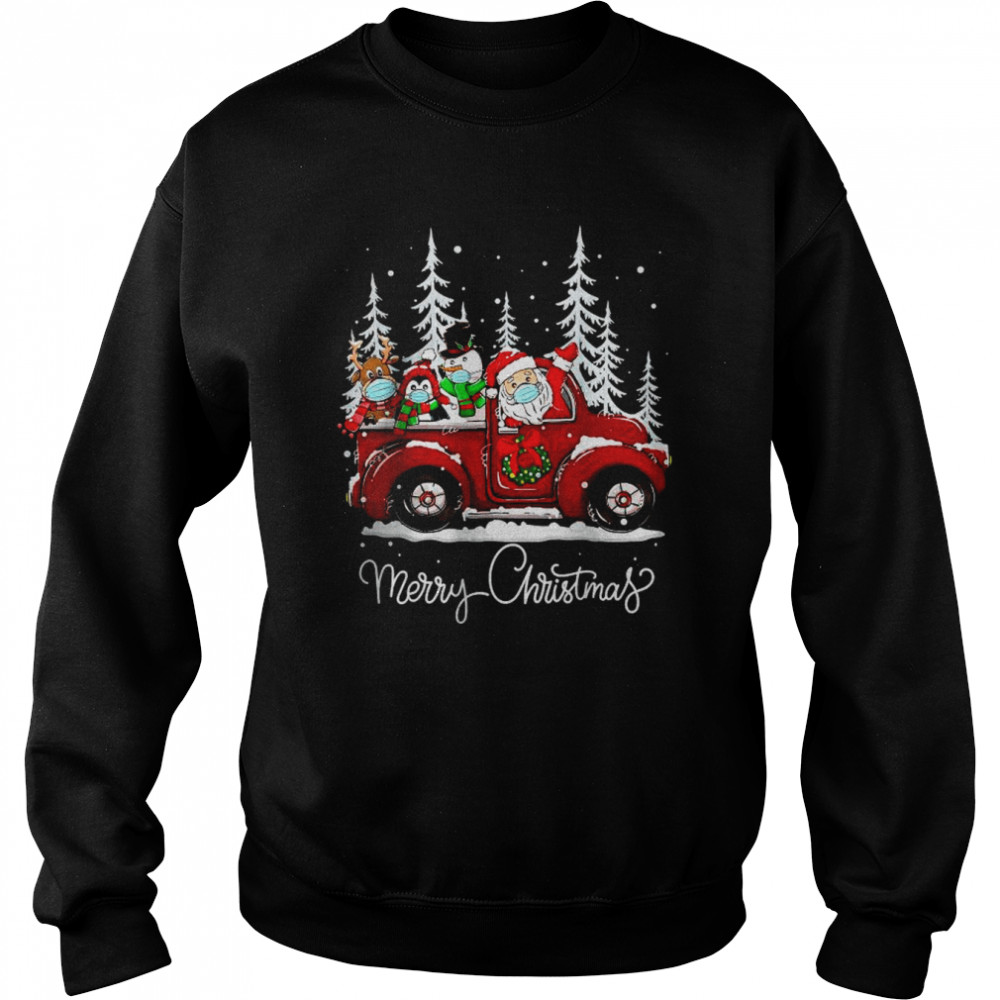 Merry Christmas Tree Buffalo Plaid Red Truck T-Shirt Merry Christmas Tree Buffalo Plaid Red Truck T-Shirt
