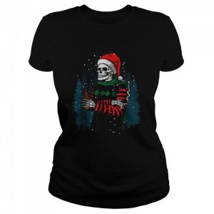Merry Christmas Winter Skull Family Xmas T-Shirt