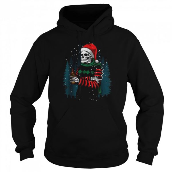 Merry Christmas Winter Skull Family Xmas T-Shirt