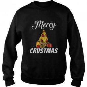 Merry Crustmas Christmas Xmas Snack Pizzalove Pizza Shirt 4