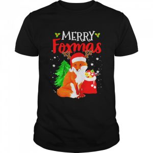 Merry Foxmas Dog Lovers Christmas Sweater Shirt 1