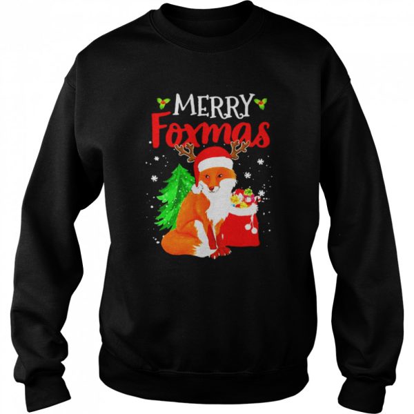 Merry Foxmas Dog Lovers Christmas Sweater Shirt