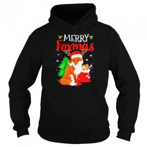 Merry Foxmas Dog Lovers Christmas Sweater Shirt 5