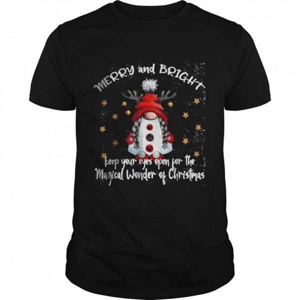 Merry and Bright Gnome Wonder of Christmas T-Shirt