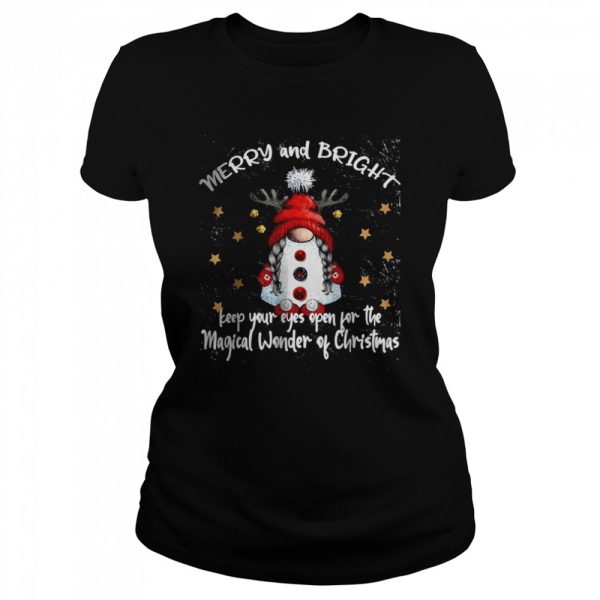 Merry and Bright Gnome Wonder of Christmas T-Shirt