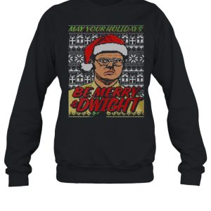 Merry and Dwight May Your Holidays The Office Ugly Christmas shirt 4