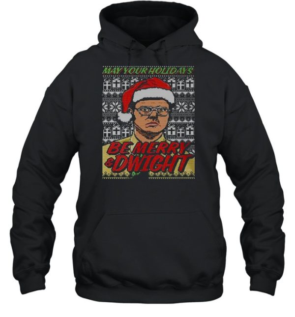 Merry and Dwight May Your Holidays The Office Ugly Christmas shirt