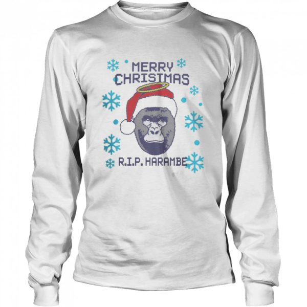 Merry christmas rip harambe shirt