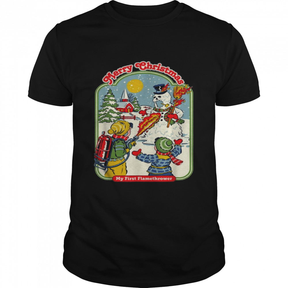 MerryChristmasmyfirstFlamethrowerSnowman Shirt MerryChristmasmyfirstFlamethrowerSnowman Shirt
