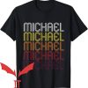 Michaels T-Shirt Michael Retro Wordmark Pattern