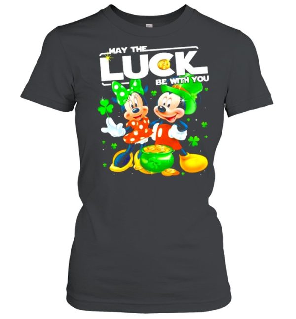 Mickey Minnie May The Luck Be With You Patrick Day Shirt