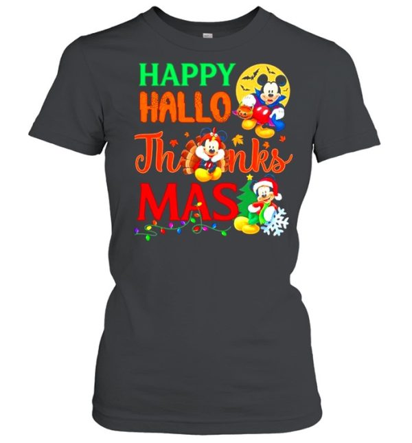 Mickey Mouse Happy Hallo ThnaksMas Christmas shirt