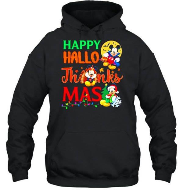 Mickey Mouse Happy Hallo ThnaksMas Christmas shirt