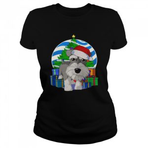 Miniature Schnauzer Dog Santa Christmas Tree Decor Shirt