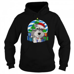 Miniature Schnauzer Dog Santa Christmas Tree Decor Shirt 5