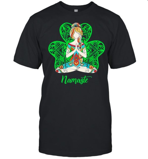 Namaste Yoda Ladies Patricks Day shirt