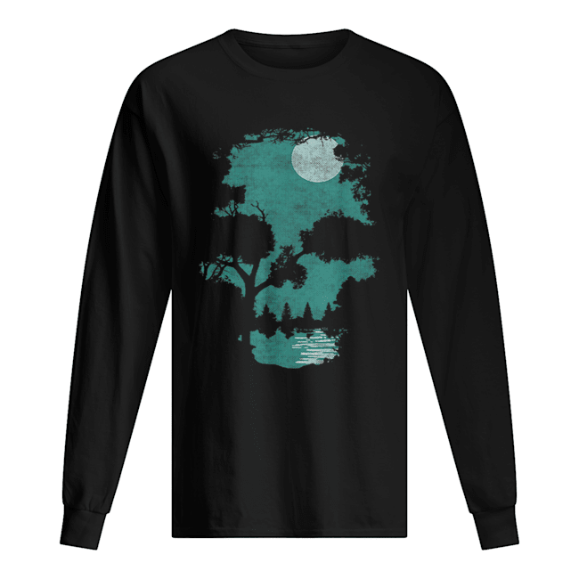 Nice Halloween Wilderness Skull illusion shirt Nice Halloween Wilderness Skull illusion shirt