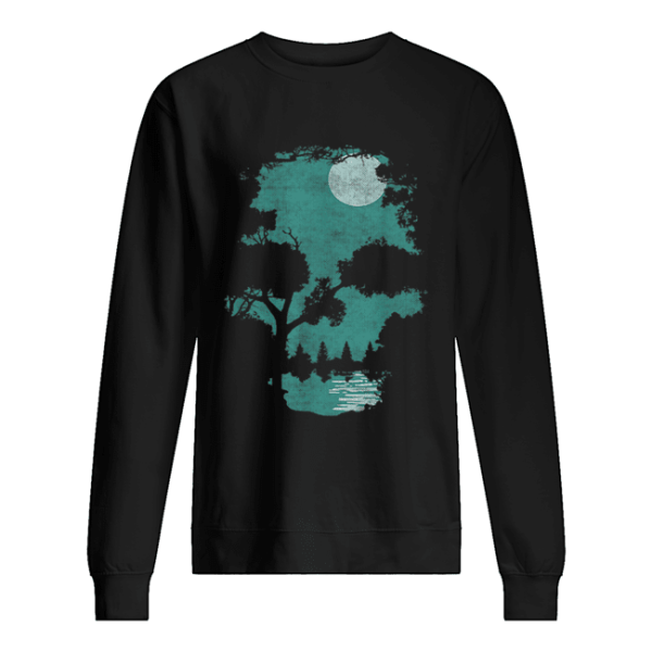 Nice Halloween Wilderness Skull illusion shirt